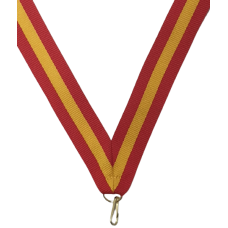 Medalipael punane-kollane-punane, 22 mm