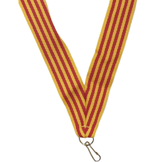 Medalipael puna-kollase triibluline, 22 mm